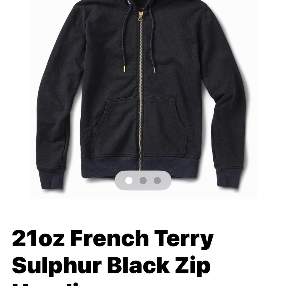 Sulphur Black Zip-Up Sweater